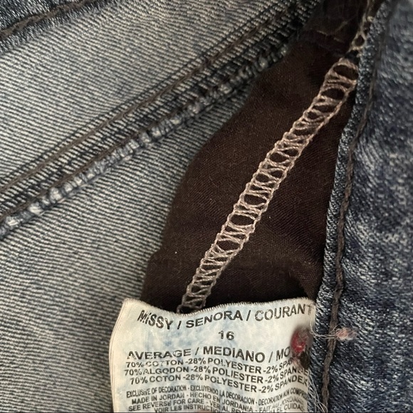 Women’s Gloria Vanderbilt ‘Alana’ Straight Leg Jeans - Dark Blue Jean - Plus - Picture 13 of 14